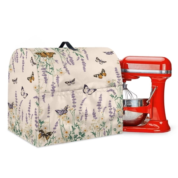 FOR U DESIGNS Butterfly Lavender Stand Mixer Cover All-Season Kitchen Aid Covers for Stand Mixer Food Processor Covers Home Decor compatible with Kitchen Aid Mixer - S