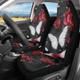 thumbnail image 1 of FOR U DESIGNS Butterfly Rose Pattern Car Seat Covers Breathable Car Seat Cover Protector Set for Front Seat, 2 PCS Stretchy Auto Interior Covers Fit for SUV, Truck, Van, 1 of 7