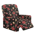 thumbnail image 1 of FOR U DESIGNS Candy Cane Christmas Flower Print Recliner Chair Covers Anti-Dust Reclining Slipcovers 4-Pieces Soft Recliner Armchair Covers Protector with Storage Pocket, 1 of 8