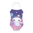 thumbnail image 1 of FOR U DESIGNS Cartoon Axolotl Toddler Kids Bathing Suit Girls Swimming One-Piece Swimsuit Size 1-2T Quick Dry Lace-up Swimwear Backless Summer Beach Wear, 1 of 6