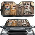 thumbnail image 1 of FOR U DESIGNS Cat Car Windshield Sunshade for SUV Truck Van Car Foldable Windshield Sun Shade Automobile Accessories Non-Slip Car Sun Shade Keeps Out UV Rays, 1 of 5