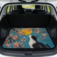 thumbnail image 1 of FOR U DESIGNS Cat Cherry Blossom Moon Print Car Trunk Mat for SUV Sedan Truck Anti-Slip All Weather Cargo Mat Rear Trunk Liner Decoration for Holiday Vacation Camping Picnic, 1 of 7
