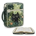 thumbnail image 1 of FOR U DESIGNS Cat Leaf Print Bible Case Lightweight Bible Holder Case with Handle Washable Book Cover Church Bag Bible Protective Tote Bag with Zipper Pocket, 1 of 7