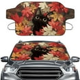 thumbnail image 1 of FOR U DESIGNS Cat Maple Leaf Print Thicken Car Windshield Snow Cover, All-Weather Auto Winter Frost Cover Waterproof Sunshade Snow Cover, 55.9 × 37.7 inches, Fits Truck, Van, SUV, 1 of 6