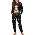 thumbnail image 1 of FOR U DESIGNS Christmas Santa Claus Women's Long Sleeve Drawstring Pajamas Set 2 Piece Size 2XL Sleepwear Crew Neck Tops Pjs Lightweight Lounge Set with Pockets for Women, 1 of 6