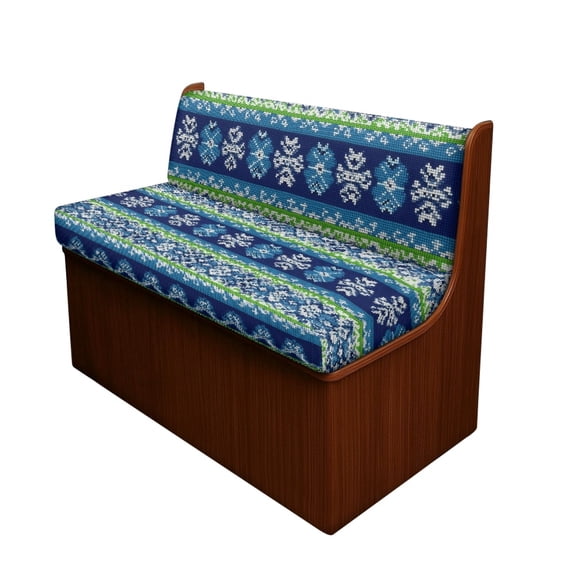FOR U DESIGNS Christmas Snowflake Pattern 2 Pcs RV Dinette Cushion Covers Breathable RV Couch Cover Christmas Loveseat Sofa Chair Cover Furniture Protector for RV Camper Car Bench