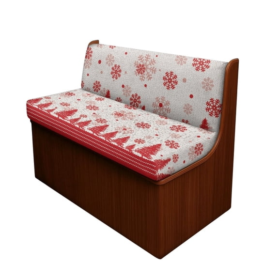 FOR U DESIGNS Christmas Snowflakes Print 2 Pack RV Dinette Cushion Covers Stretch Camper Cushion Slipcover Non-Slip RV Couch Cover Sofa Slipover for Travel Trailer Couch