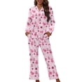 thumbnail image 1 of FOR U DESIGNS Christmas Snowman Pajama Sets for Women 2 Piece Button Up Long Sleeve Button Pajamas Tops for Women Size 3XL Womens Nightwear Sets Button Front Sleepwear, 1 of 7