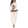 thumbnail image 1 of FOR U DESIGNS Christmas Snowman Pjs Sets for Women Long Pants and Tops 2PCS Size 4XL Xmas Cardinal Womens Pajamas Lounge Set Long Sleeve Pj sets Round Neck Tops, 1 of 6