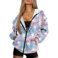 thumbnail image 1 of FOR U DESIGNS Colorful Star Zip Up Hoodie Women Oversized Graphic Hooded Size M Long Sweatshirt Hoodies Jackets for Women with Zipper Long Sleeve Activewear for Women, 1 of 7