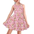 thumbnail image 1 of FOR U DESIGNS Corgi Dog Sleeveless Skater Dress for Girls Comfy Pink Girls Summer Swing Party Dresses Softy Tank Dress Loose High Waistline Midi Sundress Size 9-10, 1 of 6