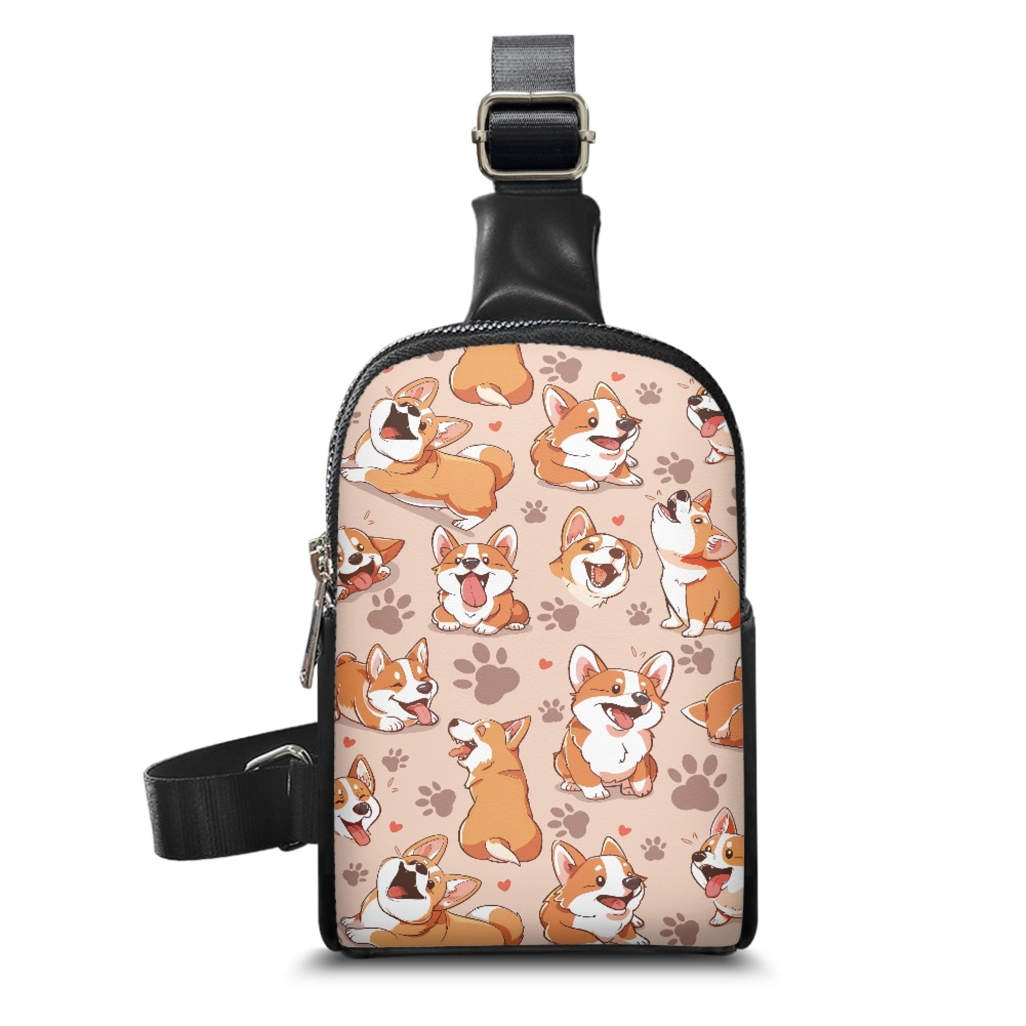 FOR U DESIGNS Corgi Fanny Pack Paw Print Crossbody Bags for 
