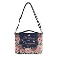 thumbnail image 1 of FOR U DESIGNS Cross Butterfly Floral Bible Case with Strap Size X-Large Waterproof Crossbody Backpack Bag Purse Church PU Bible Book Cover Christian Carrying Case Bible Accessories, 1 of 7