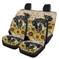 thumbnail image 1 of FOR U DESIGNS Dachshund Sunflower Print Car Seat Covers Full Set Scratch-Resistant Front and Rear Split Bench for Cars Waterproof Automotive Accessories for Auto Trucks Van SUV, 1 of 7