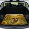 thumbnail image 1 of FOR U DESIGNS Dachshund Sunflower Print Trunk Mat Universal Cargo Liner Non-Slip All Weather Durable Rear Protection for Pets Dogs Dustproof Trunk Mat for SUV Truck Van Sedan, 1 of 7