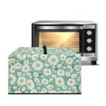 thumbnail image 1 of FOR U DESIGNS Daisy Green Print Microwave Oven Dust Cover Uv Protection Microwave Dust Covers Cloth Foldable Lid for Air Fryer Toaster Oven with Top Handle-L, 1 of 8