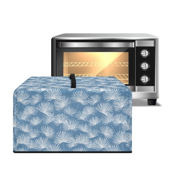 FOR U DESIGNS Dandelion Pattern Microwave Oven Dust Cover Stain Resistant Protections for Toaster Oven Portable Shield for Countertop Appliances with Top Handle-L