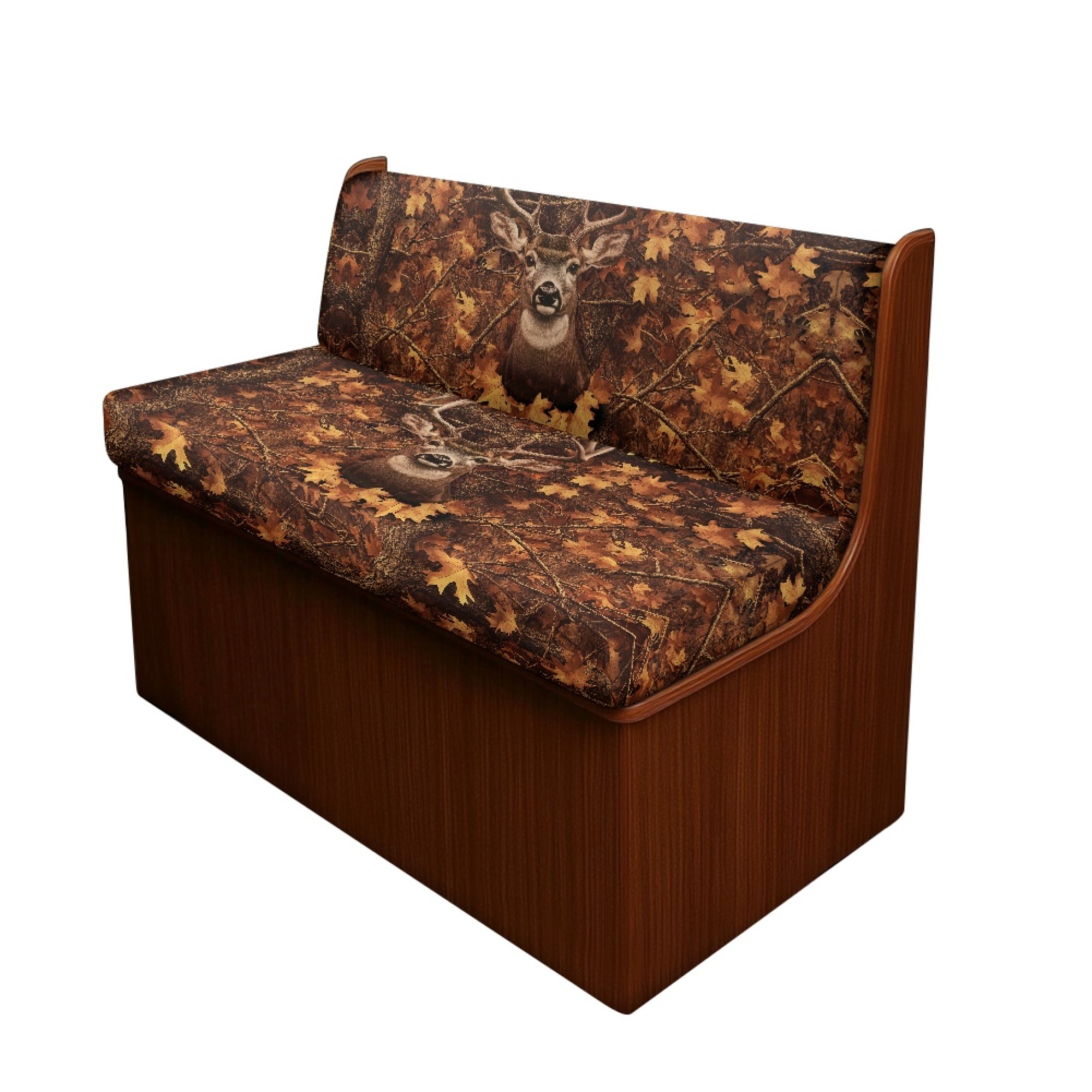 FOR U DESIGNS Deer Camo Print RV Dinette Cushion Covers Washable Sofa Furniture Protector Stretch RV Couch Cover Include 1 Backrest Covers and 1 Bench Covers