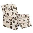thumbnail image 1 of FOR U DESIGNS Dog Paw Leopard Print Recliner Chair Covers 4-Pieces Stretch Recliner Couch Covers Comfortable Sofa Couch Cover Furniture Protector Home Decor Accessories, 1 of 8