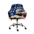 thumbnail image 1 of FOR U DESIGNS Eagle Rose American Flag Print Dining Chair Sliopcover Anti-Dust Leisure Arm Chair Protector with Arms, Swivel Armchair Accent Covers for Office Living Room, 1 of 8