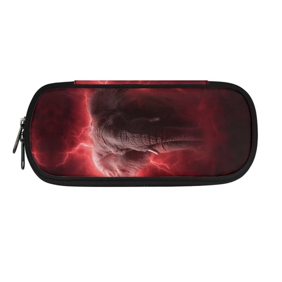 FOR U DESIGNS Elephant Lightning Print Pencil Case for Boys Lightweight Pencil Pouch Peg Bag with Compartment Cool Large Capacity Pen Case Office Supplies for School