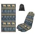 thumbnail image 1 of FOR U DESIGNS Elephant Monstera Geometric Print Car Seat Towel Covers Portable Washable Car Towel Seat Cover with Seat Absorption Athletic Outdoor Sport Running Towel, 1 of 7