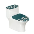 thumbnail image 1 of FOR U DESIGNS Flower Print Toilet Lid Cover with Toilet Tank Lid Cover Portable 2 Pcs Bathroom Toilet Cozy Set Universal Fit for Oval Elongated Round Toilet Seat Covers, 1 of 8
