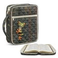 thumbnail image 1 of FOR U DESIGNS Frog Floral Print Bible Cover Case Quilted Bible Carrier Tote Bag Lightweight Protective Church Organizer Holder Bag Christian Bible Accessories Gifts, 1 of 7