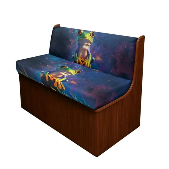 FOR U DESIGNS Frog Galaxy Pattern 2 pcs RV Dinette Cushion Covers Elastic Camper Seat Covers Dinette Booth Comfortable Furniture Protector for RV Camper Car Bench