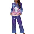thumbnail image 1 of FOR U DESIGNS Galaxy Axolotl Pajama Sets for Women 2 Piece Button Up Long Sleeve Button Pajamas Tops for Women Size XS Womens Nightwear Sets Button Front Sleepwear, 1 of 7