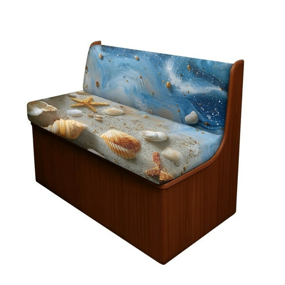 FOR U DESIGNS Galaxy Seashell Conch Print 2 Pack RV Dinette Cushion Covers Stretch Camper Cushion Slipcover Non-Slip RV Couch Cover Sofa Slipover for Travel Trailer Couch