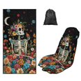 thumbnail image 1 of FOR U DESIGNS Galaxy Skull Skeleton Floral Print Car Seat Cover Towel Seat Covers Universal Car Accessories Seat Protector for SUV Trucks, Portable Running Towel for Gym Outdoor, 1 of 7