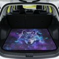 thumbnail image 1 of FOR U DESIGNS Galaxy Wolf Butterfly Print Trunk Cargo Liner Easy to Clean Cargo Liner for Pets Dogs Non-Slip Car Trunk Mat Durable Vehicle Interior Accessories for Truck Sedan SUV, 1 of 7