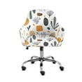 thumbnail image 1 of FOR U DESIGNS Geometry Leaf Print Dining Chair Slipcovers with Arms, Waterproof Criss Cross Chairs Cover, Vanity Chair Protector, Mid Back Wide Seat Accent Chairs Covers, 1 of 8