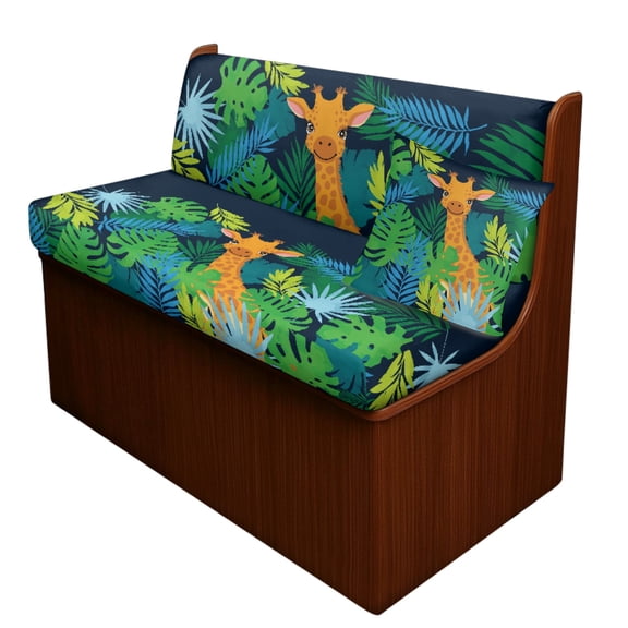 FOR U DESIGNS Giraffe Palm Leaf Print 3 Pcs RV Dinette Cushion Covers Non-Slip Camper Seat Covers Dinette Booth Stretch Sofa Sofa Slipover Pillowcase Rv Decoration for Travel Trailer Couch