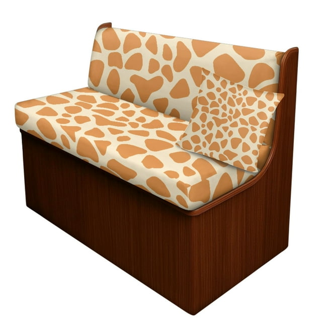 FOR U DESIGNS Giraffe Print 3 Pcs RV Dinette Cushion Covers with Pillowcase Elastic Camper Cushion Slipcover Non-Slip RV Couch Cover Furniture Protector for RV Camper Car Bench