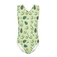 thumbnail image 1 of FOR U DESIGNS Green Girls Swimsuit One Piece Size 5-6 Years Avocado Leaf Kids Beach Bathing Suit Quick Dry Sleeveless Beach Wear Casual V-Neck Swimwear, 1 of 8
