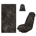 thumbnail image 1 of FOR U DESIGNS Grey Leopard Print Car Seat Cover Universal Front Seat Protector for Sedans, Quick-Dry & Soft Microfiber Athletic Running Towel Multi-Purpose Yoga Mat, Beach Towel, 2 Pack, 1 of 7