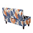 thumbnail image 1 of FOR U DESIGNS Hawaii Monstera Leaf Print Ottoman Cover Stretch Flip-Top Storage Bench Slipcover, Washable Footstool Protector with Elastic Bottom, Anti-Slip Soft Furniture Slipcover for Pets Kids, 1 of 7