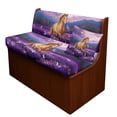 thumbnail image 1 of FOR U DESIGNS Horse Butterfly Lavender Print RV Dinette Cushion Covers Replacement Camper Cushion Slipcover Scratch-resistant RV Couch Covers, 1 Backrest Cover 1 Bench Cover and 1 Pillowcase, 1 of 8