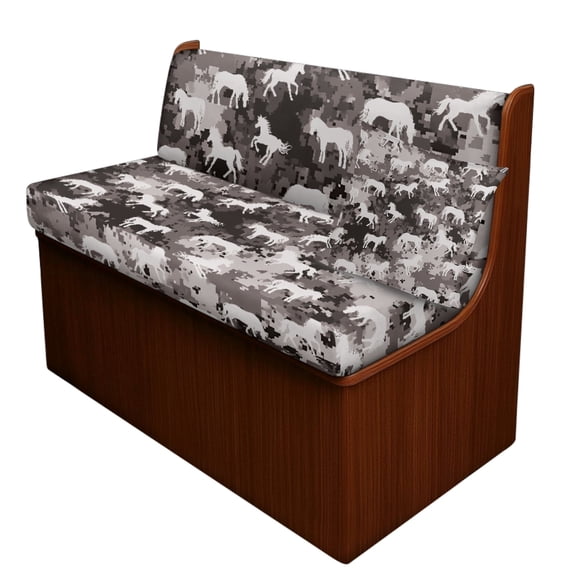 FOR U DESIGNS Horse Camo Pattern RV Dinette Cushion Covers with Pillowcase, 3 Pcs Breathable Camper Cushion Slipcover Replacement Non-Slip Furniture Protector for RV Camper Bench
