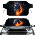 thumbnail image 1 of FOR U DESIGNS Horse Flame Print All-Weather Car Windshield Cover for Ice and Snow, Windshield Protector for Car Suv Auto Winter Ice Sunshade Protector, 55.9 x 37.7 Inches, 1 of 6
