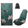 thumbnail image 1 of FOR U DESIGNS Hummingbird Butterfly Floral Print Car Seat Towel Covers Portable Washable Car Towel Seat Cover with Seat Absorption Athletic Outdoor Sport Running Towel, 2 Pack, 1 of 7