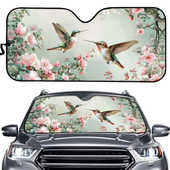 FOR U DESIGNS Hummingbird Car Sunshades for Windshirld Aesthetic Windshield Sun Shade Car Accessories Car Windshield Visor for Auto SUV Truck Van Car Protector