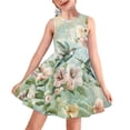 thumbnail image 1 of FOR U DESIGNS Hummingbird Floral Girls Sleeveless Dress Size 13-14 Years Daily Life Tank Dress Up Casual Sleeveless Skater Dress Aesthetic Midi Summer Clothes, 1 of 6