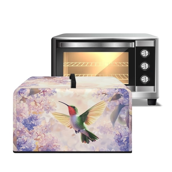 FOR U DESIGNS Hummingbird Hydrangea Pattern Microwave Oven Cover Wear-Resistan Small Appliance Covers All-Season Lid for Air Fryer Toaster Oven,18.25 x 14.5 x 11 inches-S