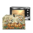 thumbnail image 1 of FOR U DESIGNS Hummingbird Pumpkin Print Microwave Oven Cover Stain Resistant Toaster Oven Covers Case Dust-Proof Microwave Dust Covers Cloth Machine Protector Decorative-S, 1 of 8