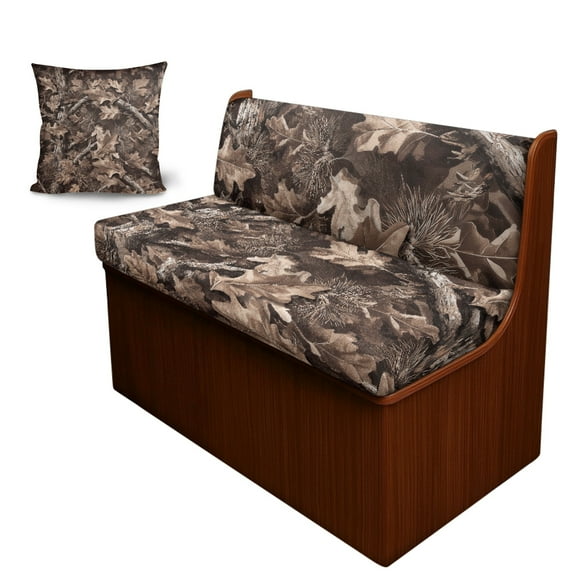 FOR U DESIGNS Hunting Camo Pattern 3 Pcs RV Dinette Cushion Covers Replacement RV Dinette Booth Seats Cover Sofa Chair Cover Pillowcase Furniture Protector for RV Camper Car Bench