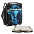 thumbnail image 1 of FOR U DESIGNS Lion Cross Pattern Bible Cover Case Quilted Bible Carrying Case Multifunctional Church Bag Bible Protective Bible Carrier Tote Bag Christian Gifts, 1 of 7