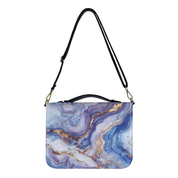 FOR U DESIGNS Marble Stripes Bible Cover Leather with Zipper Bible Book Carrying Case Size L Wear Resistant Bible Case Bible Washable Protector Holistic Bible Bags Personalized